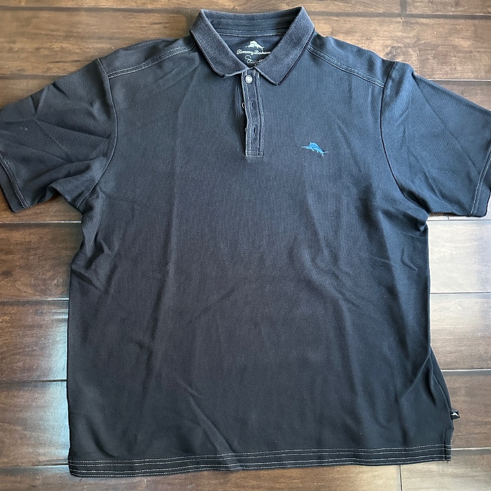 Tommy Bahama Emfielder S/S Polo Shirt Black